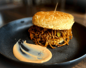 Veg Noodle Burger WITH FRIES