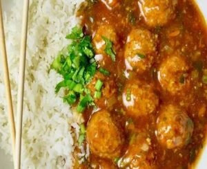Veg Manchurian with Plain Rice
