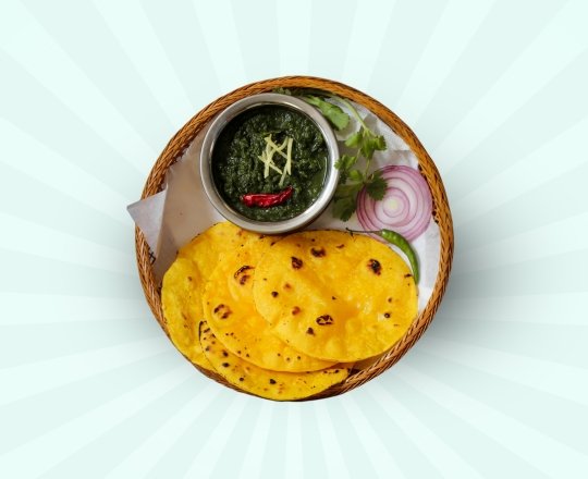 SAAG WITH MAKKI KI ROTI